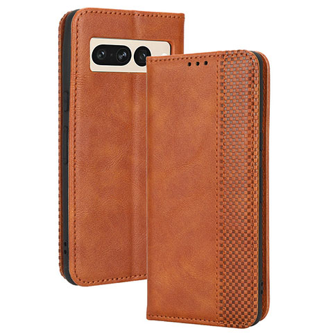 Funda de Cuero Cartera con Soporte Carcasa BY4 para Google Pixel 7 Pro 5G Marron