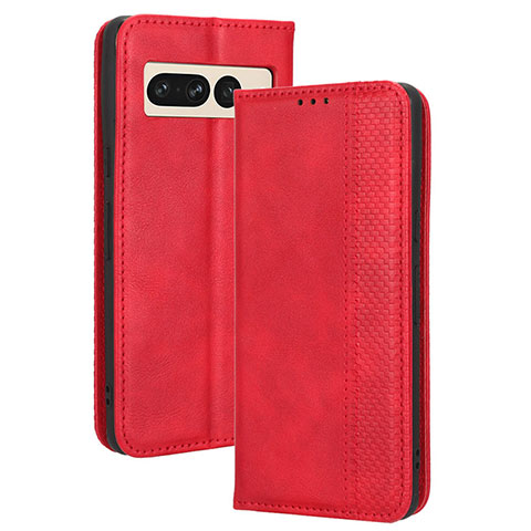 Funda de Cuero Cartera con Soporte Carcasa BY4 para Google Pixel 7 Pro 5G Rojo