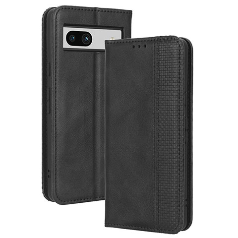 Funda de Cuero Cartera con Soporte Carcasa BY4 para Google Pixel 7a 5G Negro