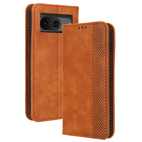 Funda de Cuero Cartera con Soporte Carcasa BY4 para Google Pixel 8 5G Marron