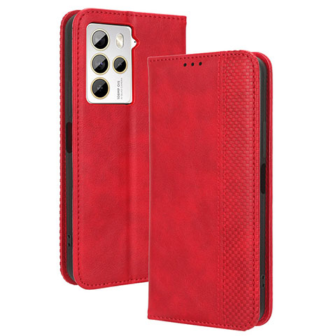 Funda de Cuero Cartera con Soporte Carcasa BY4 para HTC U23 5G Rojo