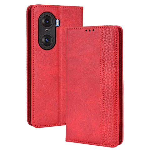 Funda de Cuero Cartera con Soporte Carcasa BY4 para Huawei Honor 60 Pro 5G Rojo