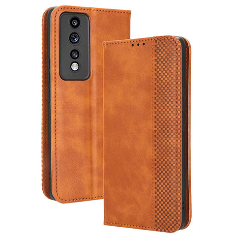 Funda de Cuero Cartera con Soporte Carcasa BY4 para Huawei Honor 80 GT 5G Marron