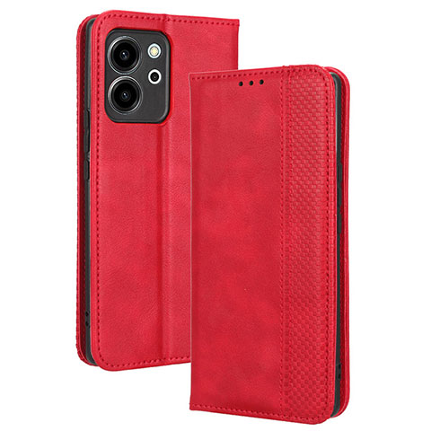 Funda de Cuero Cartera con Soporte Carcasa BY4 para Huawei Honor 80 SE 5G Rojo