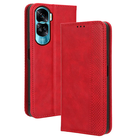 Funda de Cuero Cartera con Soporte Carcasa BY4 para Huawei Honor 90 Lite 5G Rojo