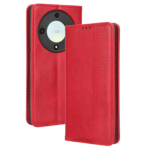 Funda de Cuero Cartera con Soporte Carcasa BY4 para Huawei Honor Magic5 Lite 5G Rojo