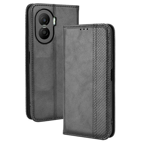 Funda de Cuero Cartera con Soporte Carcasa BY4 para Huawei Honor X40i 5G Negro