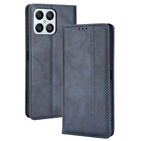 Funda de Cuero Cartera con Soporte Carcasa BY4 para Huawei Honor X8 4G Azul