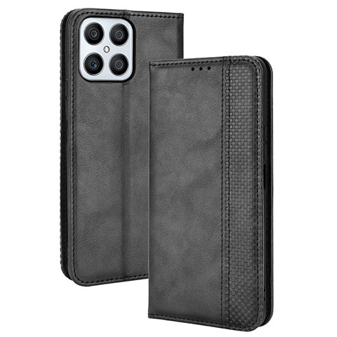 Funda de Cuero Cartera con Soporte Carcasa BY4 para Huawei Honor X8 4G Negro