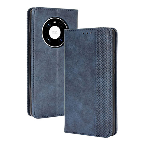 Funda de Cuero Cartera con Soporte Carcasa BY4 para Huawei Mate 40 Azul