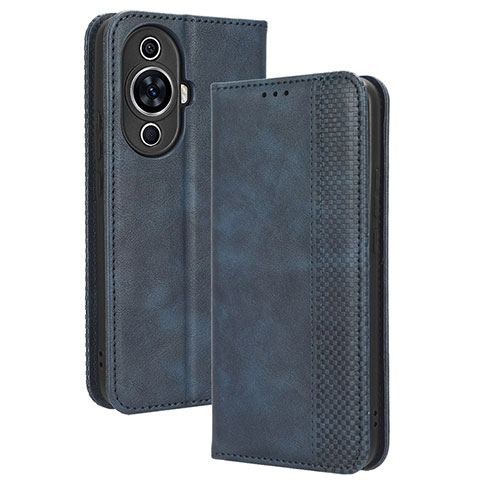 Funda de Cuero Cartera con Soporte Carcasa BY4 para Huawei Nova 11 Ultra Azul