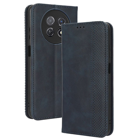 Funda de Cuero Cartera con Soporte Carcasa BY4 para Huawei Nova Y91 Azul