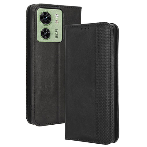 Funda de Cuero Cartera con Soporte Carcasa BY4 para Motorola Moto Edge (2023) 5G Negro