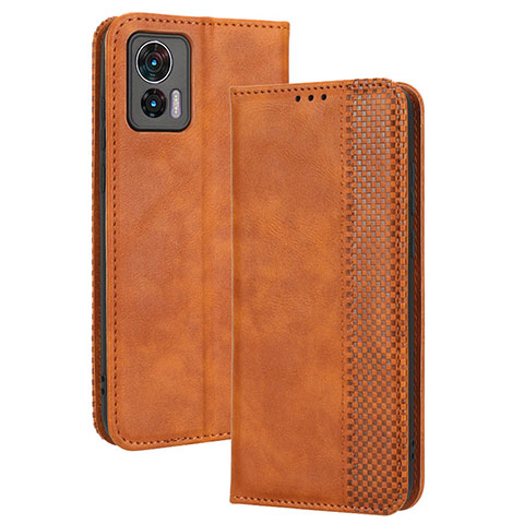 Funda de Cuero Cartera con Soporte Carcasa BY4 para Motorola Moto Edge 30 Neo 5G Marron