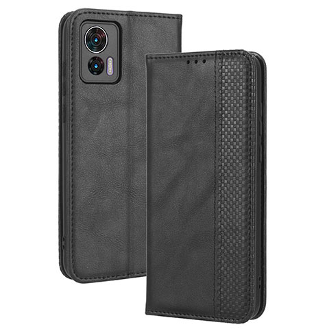 Funda de Cuero Cartera con Soporte Carcasa BY4 para Motorola Moto Edge 30 Neo 5G Negro