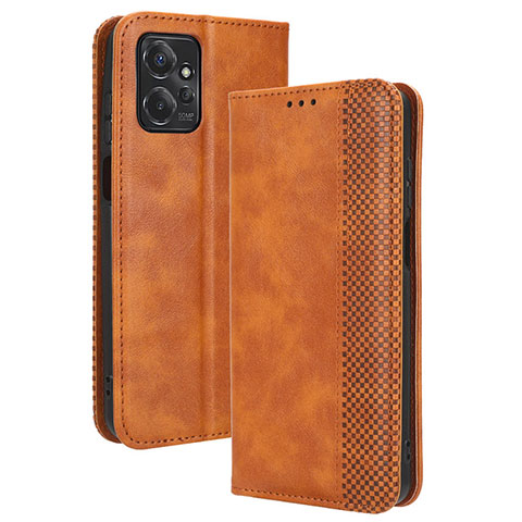 Funda de Cuero Cartera con Soporte Carcasa BY4 para Motorola Moto G Power 5G (2023) Marron