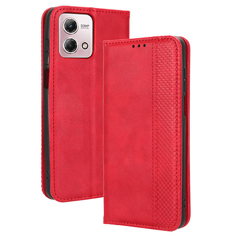 Funda de Cuero Cartera con Soporte Carcasa BY4 para Motorola Moto G Stylus (2023) 5G Rojo