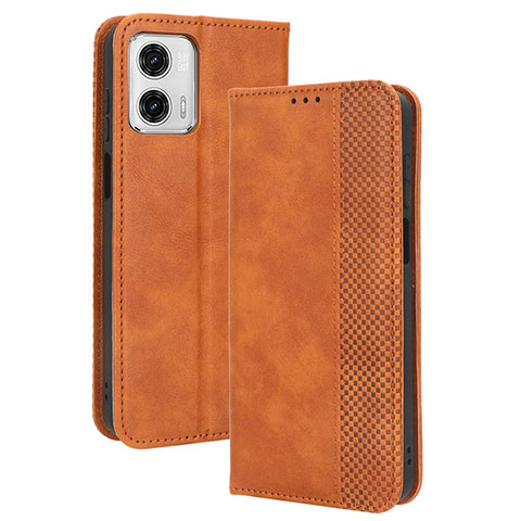 Funda de Cuero Cartera con Soporte Carcasa BY4 para Motorola Moto G53y 5G Marron