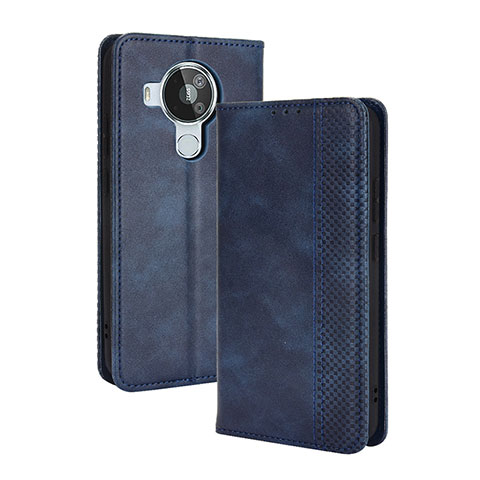 Funda de Cuero Cartera con Soporte Carcasa BY4 para Nokia 7.3 Azul