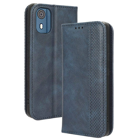 Funda de Cuero Cartera con Soporte Carcasa BY4 para Nokia C02 Azul