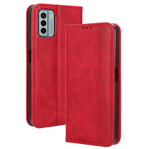 Funda de Cuero Cartera con Soporte Carcasa BY4 para Nokia G22 Rojo