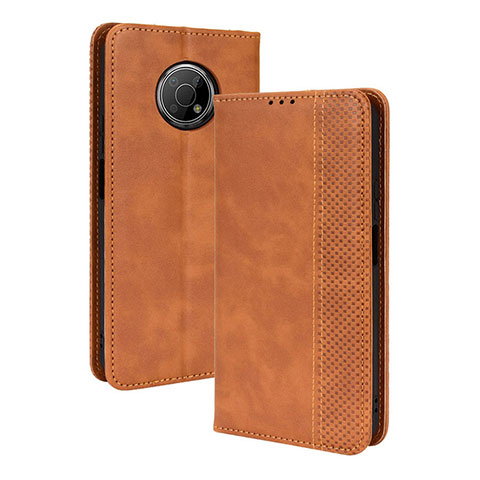 Funda de Cuero Cartera con Soporte Carcasa BY4 para Nokia G300 5G Marron