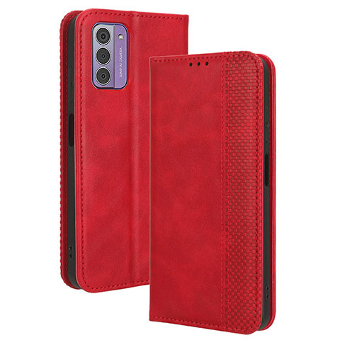 Funda de Cuero Cartera con Soporte Carcasa BY4 para Nokia G42 5G Rojo