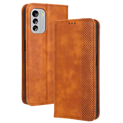 Funda de Cuero Cartera con Soporte Carcasa BY4 para Nokia G60 5G Marron