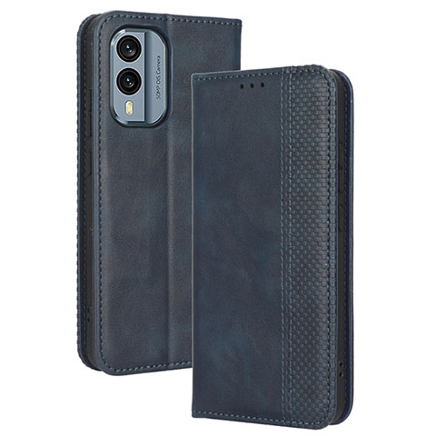 Funda de Cuero Cartera con Soporte Carcasa BY4 para Nokia X30 5G Azul