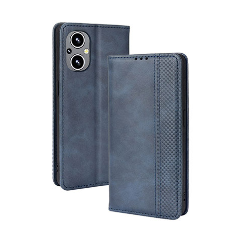 Funda de Cuero Cartera con Soporte Carcasa BY4 para Oppo F21s Pro 5G Azul