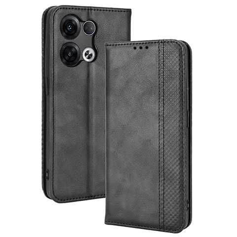 Funda de Cuero Cartera con Soporte Carcasa BY4 para Oppo Reno8 5G Negro