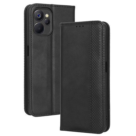 Funda de Cuero Cartera con Soporte Carcasa BY4 para Realme 9i 5G Negro