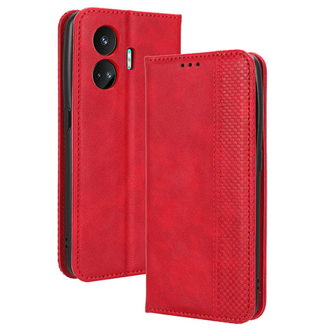 Funda de Cuero Cartera con Soporte Carcasa BY4 para Realme GT Neo5 SE 5G Rojo