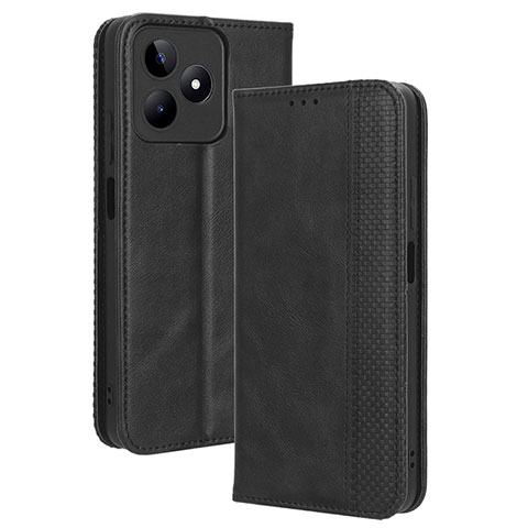 Funda de Cuero Cartera con Soporte Carcasa BY4 para Realme Narzo N53 Negro