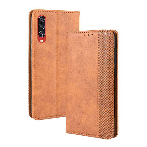 Funda de Cuero Cartera con Soporte Carcasa BY4 para Samsung Galaxy A70 Marron