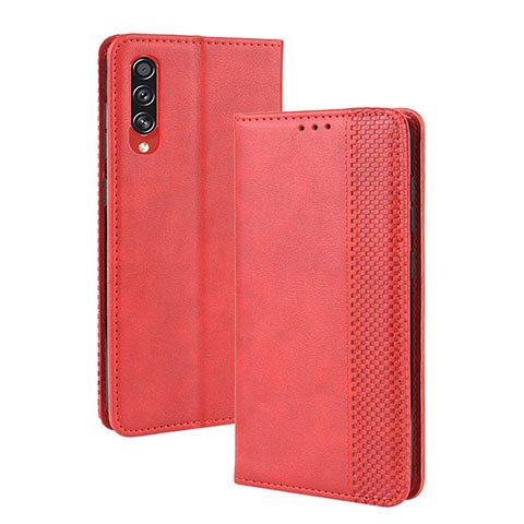 Funda de Cuero Cartera con Soporte Carcasa BY4 para Samsung Galaxy A70 Rojo