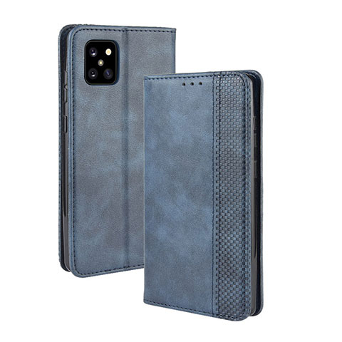 Funda de Cuero Cartera con Soporte Carcasa BY4 para Samsung Galaxy A81 Azul