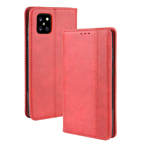 Funda de Cuero Cartera con Soporte Carcasa BY4 para Samsung Galaxy M60s Rojo