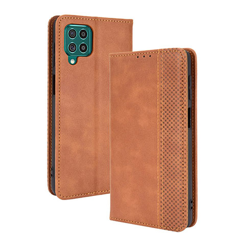 Funda de Cuero Cartera con Soporte Carcasa BY4 para Samsung Galaxy M62 4G Marron