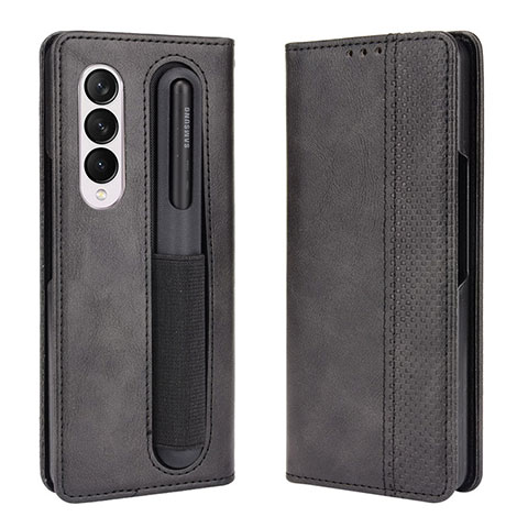 Funda de Cuero Cartera con Soporte Carcasa BY4 para Samsung Galaxy Z Fold4 5G Negro