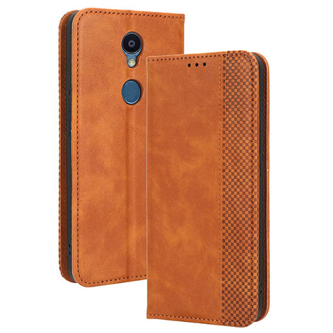 Funda de Cuero Cartera con Soporte Carcasa BY4 para Sharp Rouvo V Marron