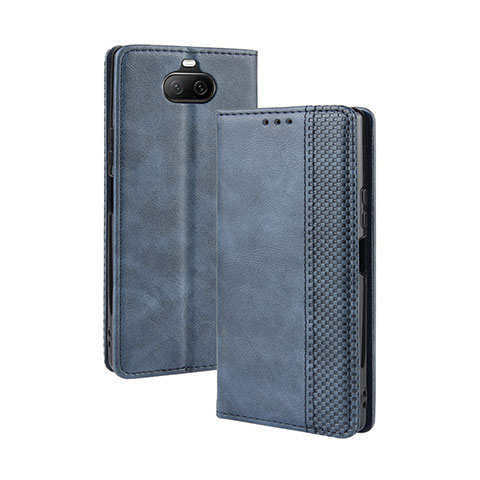 Funda de Cuero Cartera con Soporte Carcasa BY4 para Sony Xperia 8 Azul