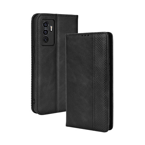 Funda de Cuero Cartera con Soporte Carcasa BY4 para Vivo V23e Negro