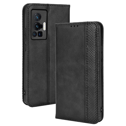 Funda de Cuero Cartera con Soporte Carcasa BY4 para Vivo X70 Pro 5G Negro