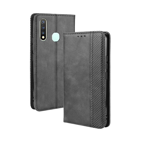 Funda de Cuero Cartera con Soporte Carcasa BY4 para Vivo Y5s Negro