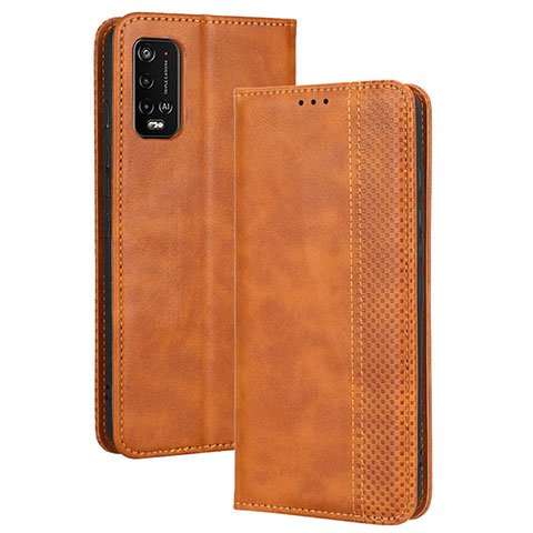 Funda de Cuero Cartera con Soporte Carcasa BY4 para Wiko Power U10 Marron