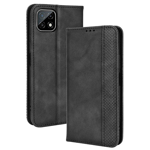 Funda de Cuero Cartera con Soporte Carcasa BY4 para Wiko T3 Negro