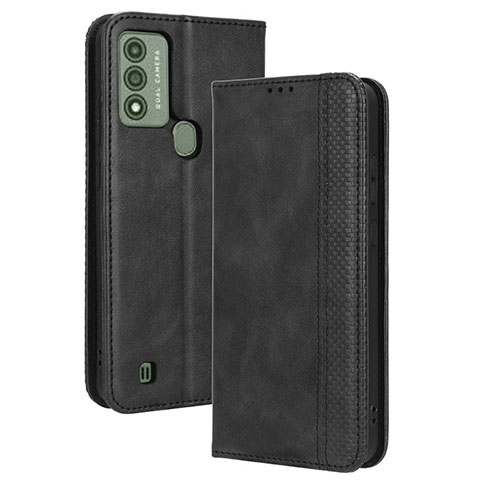 Funda de Cuero Cartera con Soporte Carcasa BY4 para Wiko Voix Negro