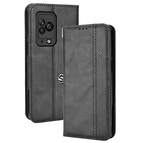 Funda de Cuero Cartera con Soporte Carcasa BY4 para Xiaomi Black Shark 5 Pro 5G Negro