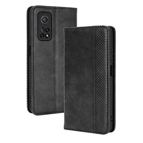 Funda de Cuero Cartera con Soporte Carcasa BY4 para Xiaomi Mi 10T 5G Negro